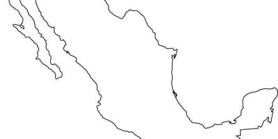 Messico contorno mappa