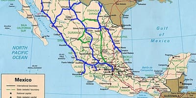 Mappa del Messico trasporti