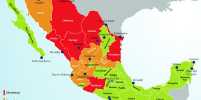 Messico viaggi di consulenza sulla mappa