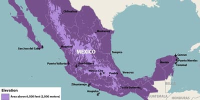 Mappa del Messico zika