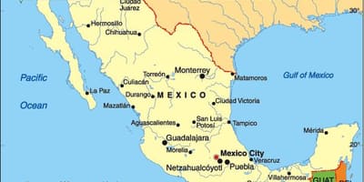 Paese Messico mappa