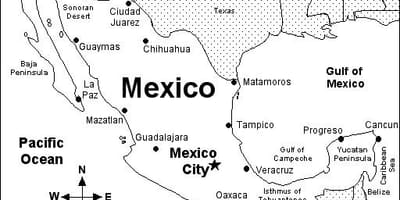 Mappa di scuole in Messico