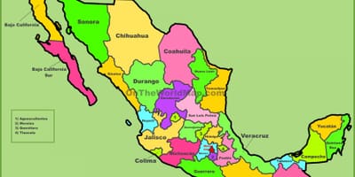 Stato mappa Messico