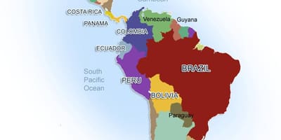 Mappa Messico e sud america