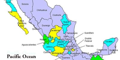 Mappa della valle del Messico